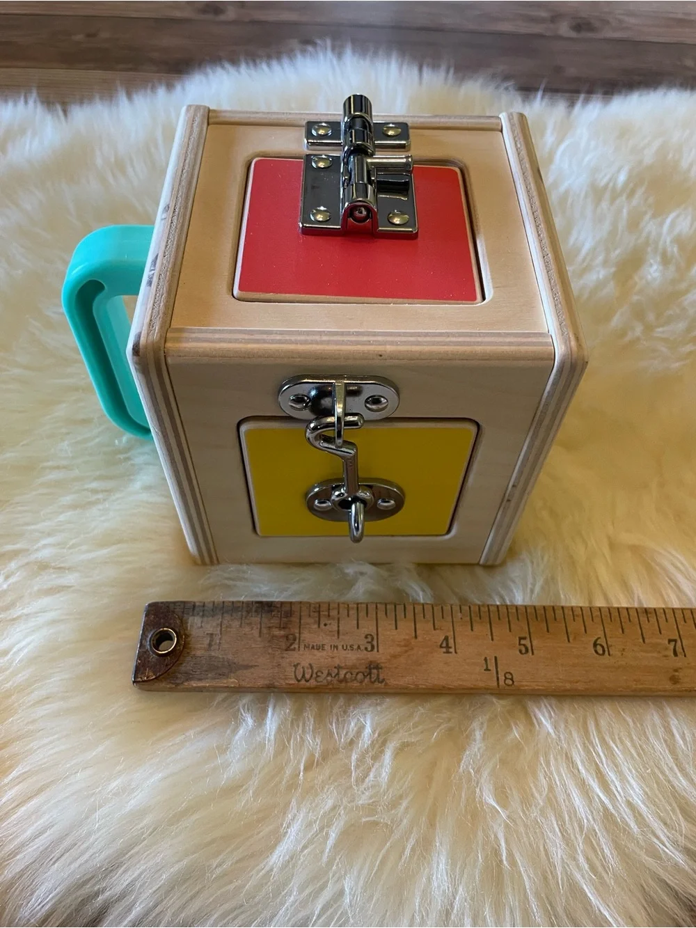 Lovevery Lock Box & Quilted Critter Pockets ~ 19 to 21 months